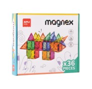 Apli Magnex Juego de Construccion Magnetico - 36 Piezas Geometricas - Recomendado para Niños a partir de 3 Años
