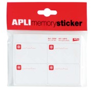 Apli Memory Sticker Pack de 140 Etiquetas Especial para Congelar 50x30mm - 35 Hojas x 4 Etiquetas - Cantos Romos - Adhesivo Removible Resistente hasta -40º - Color Blanco