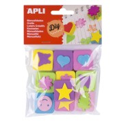Apli Mini Sellos Goma Eva - 10 U - Ideal para Manualidades y Decoracion