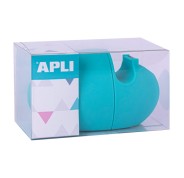 Apli Nordik Collection Dispensador de Cinta Adhesiva para Rollos 19mmx33m - Textura Suave y Tacto Agradable - Colores Aleatorios Surtidos