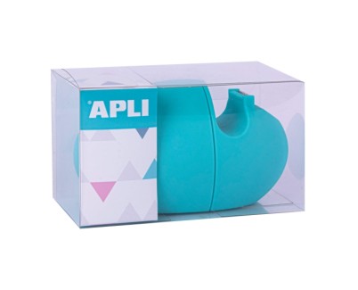Apli Nordik Collection Dispensador de Cinta Adhesiva para Rollos 19mmx33m - Textura Suave y Tacto Agradable - Colores Aleatorios Surtidos
