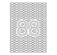 Apli Pack con 2.200 Etiquetas Especial Joyeria - Medidas 45x8mm - 25 Hojas por 88 Etiquetas - Adhesivo Removible - Cantos Romos - Color Blanco