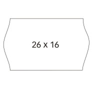 Apli Pack con 6 Rollos de 1.000 Etiquetas Blancas para Maquinas Etiquetadoras de Precios de 2 Lineas - Tamaño 26x16mm - Adhesivo Permanente - Compatibles con Modelos 101419 y 102365