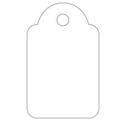 Apli Pack de 1.000 Etiquetas Colgantes 18x29mm - Agujero Preperforado e Hilo de Poliester Ajustable - Color Blanco