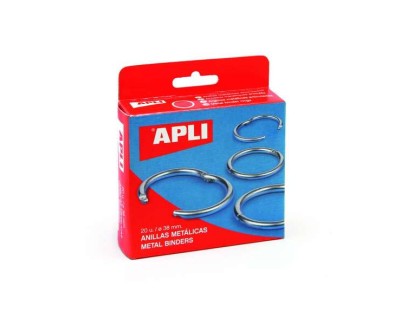 Apli Pack de 10 Anillas Metalicas Articuladas &Oslash;46 mm