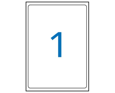 Apli Pack de 10 Etiquetas Blancas Calidad Fotografica para Laser 199.6x289.1mm - Fabricadas con Papel Fotografico - Acabado Brillante - Cantos Romos - Adhesivo Permanente