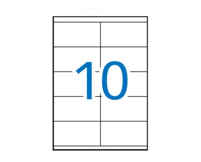 Apli Pack de 100 Etiquetas Blancas 105 x 57mm - Cantos Rectos - Adhesivo Permanente