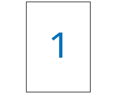 Apli Pack de 100 Etiquetas Extrafuertes 210x 297mm - Cantos Rectos - Adhesivo Permanente Extrafuerte - Color Blanco