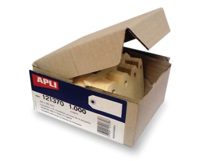 Apli Pack de 1000 Etiquetas con Arandela para Colgar 80 x 38mm - Color Crema
