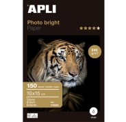 Apli Pack de 150 Hojas de Papel Fotografico Photobright 10x15cm 240g - Acabado Brillante - Apto para Uso en Impresoras Inkjet