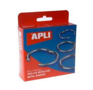 Apli Pack de 20 Anillas Metalicas Articuladas Ø32 mm