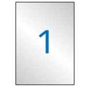 Apli Pack de 20 Etiquetas 210x 297mm - Adhesivo Permanente - Cantos Rectos - Color Plata