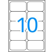 Apli Pack de 200 Etiquetas Resistentes a la Intemperie - Medidas 99.1x57mm - 20 Hojas por 10 Etiquetas - Adhesivo Permanente - Cantos Romos - Color Blanco