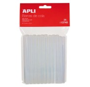 Apli Pack de 25 Barras Termofusibles Ø7.5mmx10cm - Precision y Limpieza en tus Trabajos - No Gotea - Compatible con Pistolas Ø7.5mm