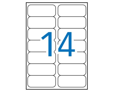Apli Pack de 280 Etiquetas Blancas Resistentes a la Intemperie 99.1 x 38.1mm - Cantos Romos - Adhesivo Permanente