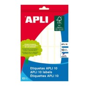 Apli Pack de 280 Etiquetas Permanentes 13x40mm - Aptas para Escritura Manual - Color Blanco
