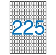 Apli Pack de 3.375 Etiquetas Rectangulares 8x12mm - 15 Hojas A5 por 225 Etiquetas - Adhesivo Permanente - Color Blanco