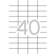 Apli Pack de 4.000 Etiquetas Rectangulares 52.5x29.7mm - 100 Hojas por 40 Etiquetas - Adhesivo Permanente - Cantos Rectos - Color Blanco