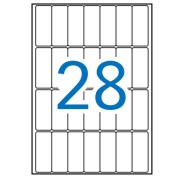 Apli Pack de 420 Etiquetas Rectangulares 20x50mm - 15 Hojas A5 por 28 Etiquetas - Adhesivo Permanente - Cantos Romos - Color Blanco