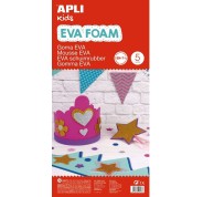 Apli Pack de 5 Goma Eva 600 x 400 mm - Grosor 2 mm - Impermeable - Moldeable al Calor - Color Blanco