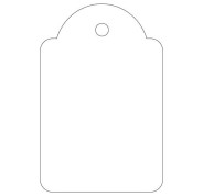 Apli Pack de 500 Etiquetas Colgantes 28x43mm - Agujero Preperforado - Con Hilo de Poliester Blanco - Color Blanco