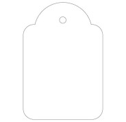 Apli Pack de 500 Etiquetas Colgantes 36x53mm - Agujero Preperforado - Con Hilo de Poliester Blanco - Color Blanco