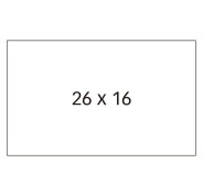 Apli Pack de 6 Rollos de 1000 Etiquetas Blancas para Maquinas Etiquetadoras de Precios de 2 Lineas - Tamaño 26 x 16mm - Adhesivo Permanente - Cantos Rectos - Compatible con Modelos de Apli 101419 y 102365