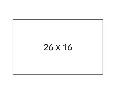 Apli Pack de 6 Rollos de 1000 Etiquetas Blancas para Maquinas Etiquetadoras de Precios de 2 Lineas - Tamaño 26 x 16mm - Adhesivo Permanente - Cantos Rectos - Compatible con Modelos de Apli 101419 y 102365