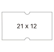 Apli Pack de 6000 Etiquetas Blancas para Maquinas Etiquetadoras de Precios de 1 Linea - Tamaño 21 x 12mm - 6 Rollos con 1000 Etiquetas Cada Uno - Adhesivo Removible y Cantos Rectos - Alta Calidad y Compatibles con Modelos 101418 y 101948