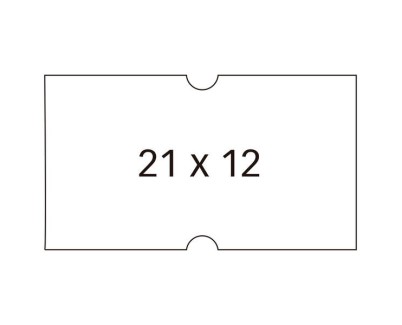 Apli Pack de 6000 Etiquetas Blancas para Maquinas Etiquetadoras de Precios de 1 Linea - Tamaño 21 x 12mm - 6 Rollos con 1000 Etiquetas Cada Uno - Adhesivo Removible y Cantos Rectos - Alta Calidad y Compatibles con Modelos 101418 y 101948