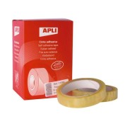 Apli Pack de 8 Cintas Adhesivas Transparente 19 mm x 66 m