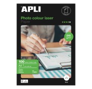 Apli Papel Fotografico Colour Laser A4 210g 100 Hojas