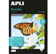 Apli Papel Fotografico Everyday A4 180gr - Acabado Brillante - 100 Hojas