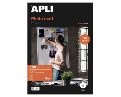 Apli Papel Fotografico Matt A4 120g 100 Hojas