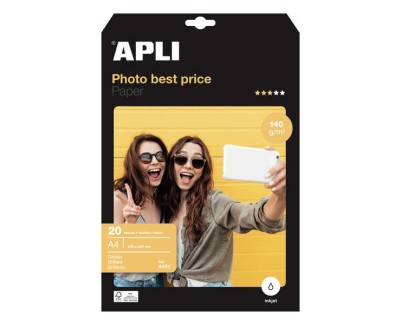 Apli Papel Fotografico Photobasic A4 140g 20 Hojas