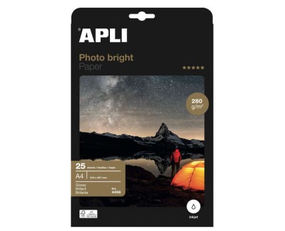 Apli Papel Fotografico Photobright A4 280g 25 Hojas