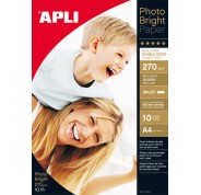 Apli Papel Fotografico Photobright Doble Cara A4 270g 10 Hojas