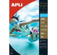 Apli Papel Fotografico Photobright Resistente Al Agua A4 265g 20 Hojas