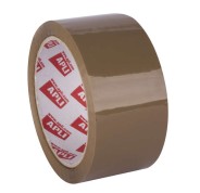 Apli Precinto Estandar Silencioso 48mmx66m Polipropileno - Resistente al Desgarro - Adhesivo de Alta Calidad - Facil de Cortar - Color Marron