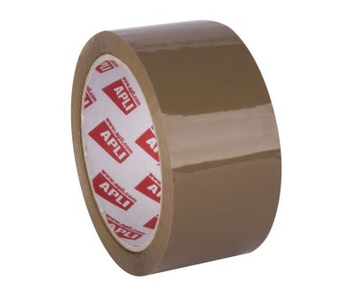 Apli Precinto Estandar Silencioso 48mmx66m Polipropileno - Resistente al Desgarro - Adhesivo de Alta Calidad - Facil de Cortar - Color Marron