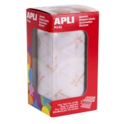 Apli Rollo con 2.832 Gomets Triangulares 20x20x20mm - Adhesivo Permanente - Normas EN-71 y FSC - Adhesivo Base Agua - Libre de Disolventes - Color Blanco