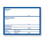 Apli Rollo de 200 Etiquetas para Envio con Texto Preimpreso - Tamaño 109x82mm - Color Blanco/Azul