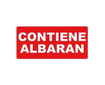 Apli Rollo de 200 Etiquetas Permanentes - Contiene Albaran - Color Rojo