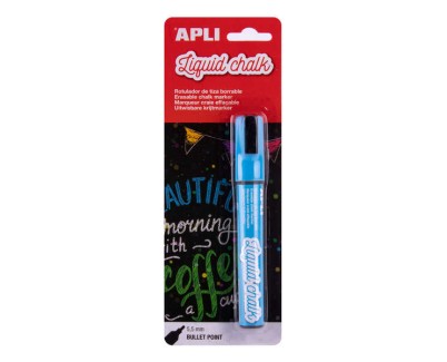Apli Rotulador de Tiza Liquida - Punta Redonda de 5.5mm - Facil de Borrar con Pa&ntilde;o Humedo - Secado Rapido y Uso Sencillo - Base Agua Libre de Toxicos
