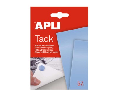 Apli Tack Masilla Azul 57g - Reutilizable - No Deja Residuos - Facil de Moldear Azul