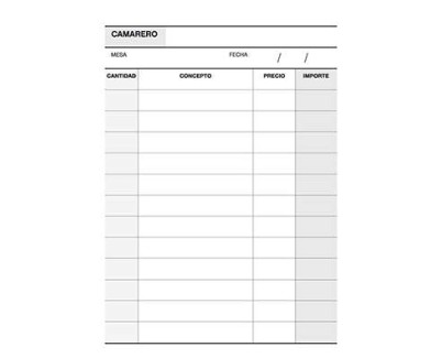 Apli Talonario Camarero 1/8 Duplicado Natural - Ideal para Restaurantes y Bares - 88 Hojas - Numeracion Consecutiva - Tama&ntilde;o Compacto - Marron