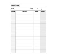 Apli Talonario Camarero 1/8 Duplicado Natural - Ideal para Restaurantes y Bares - 88 Hojas - Numeracion Consecutiva - Tamaño Compacto - Marron