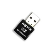 Approx Adaptador Nano USB WiFi Inalambrico - Hasta 300Mbps - Chipset Realtek 8192EU