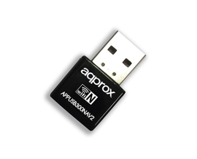 Approx Adaptador Nano USB WiFi Inalambrico - Hasta 300Mbps - Chipset Realtek 8192EU