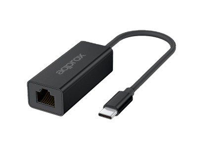 Approx Adaptador USB-C a RJ-45 - Transferencia Rapida hasta 2.5 Gbps - Cable de 17cm